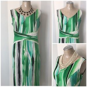 Green and Black Dress